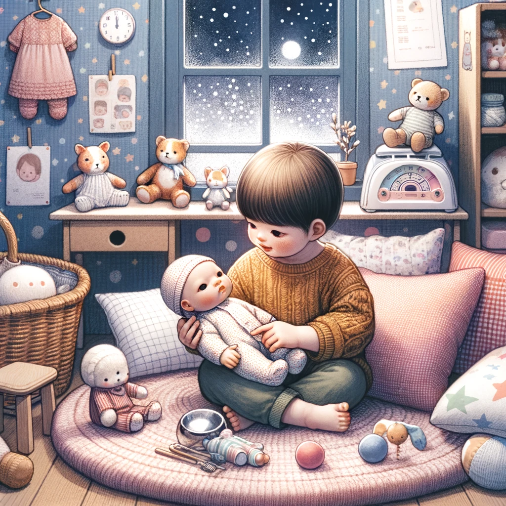 crée une image avec Dalle sur l'article de blog Les bébés reborn sont-ils sécuritaires pour les enfants ?