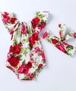 Tenue Bébé Reborn Roses Rouges