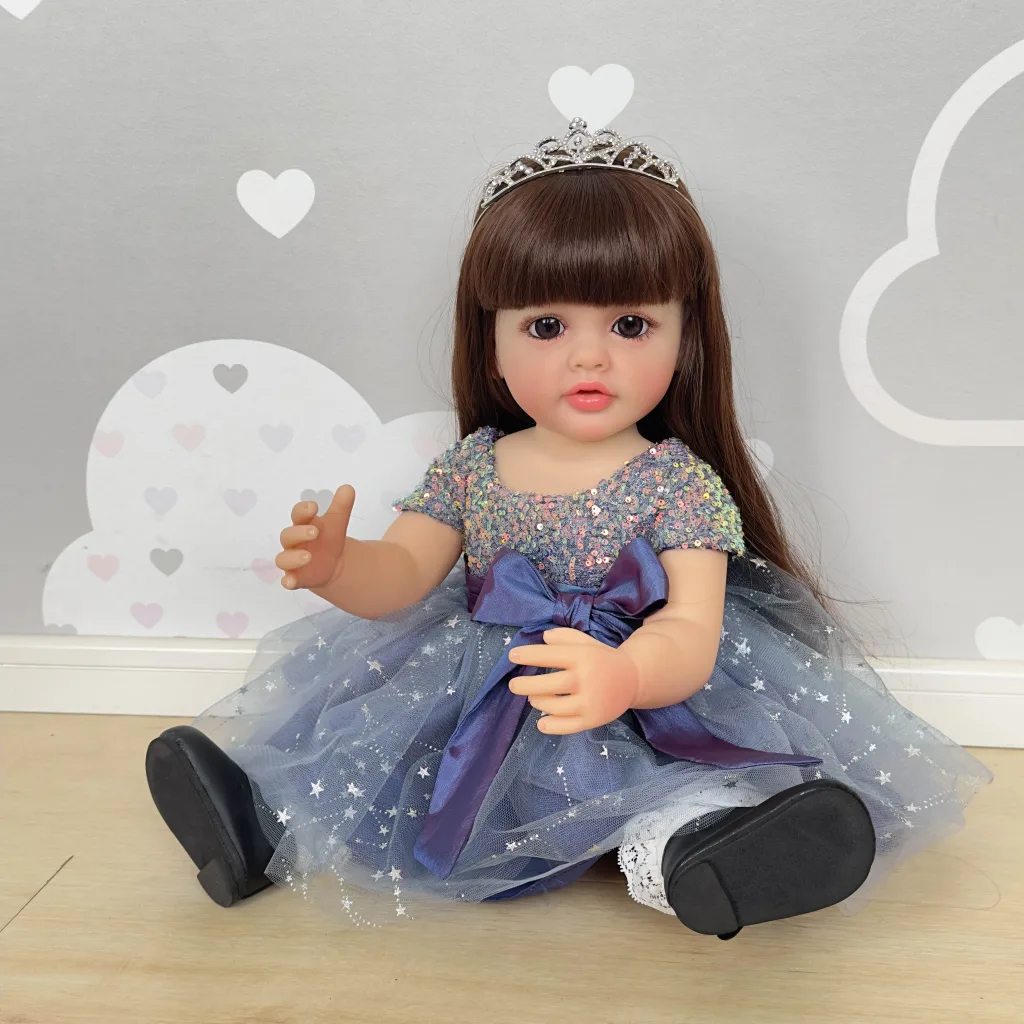 Poupée Reborn Fille Elina - Poupée réaliste de 55 cm avec accessoires