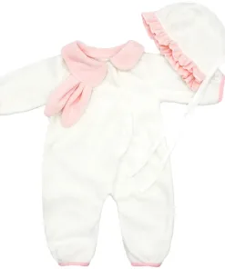 Tenue Bébé Reborn Flanelle Blanc